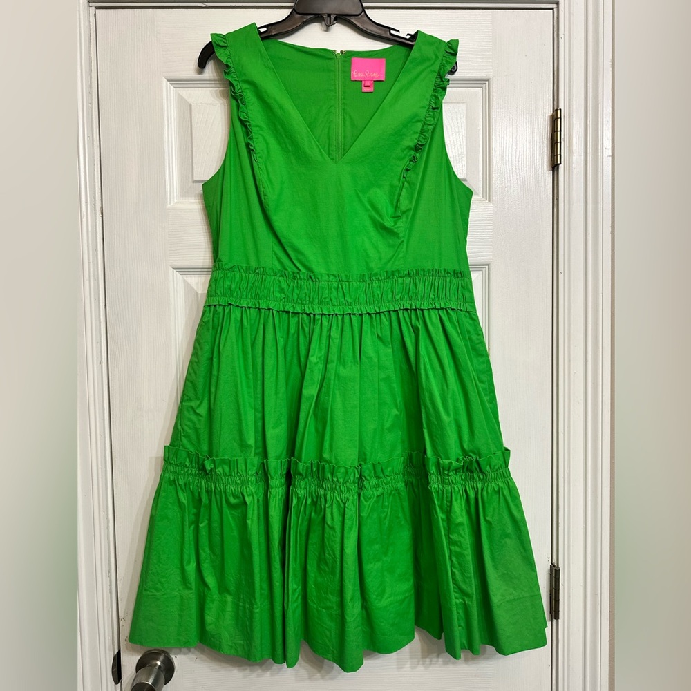 Lilly Pulitzer Celiana dress in Sprout Green Sz 16 - Picture 5 of 6
